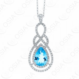 18 KARAT DIAMOND AND GEMSTONE NECKLACE