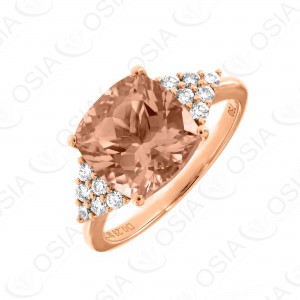 18 KARAT DIAMOND AND GEMSTONE RING