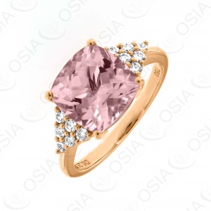 18 KARAT DIAMOND AND GEMSTONE RING