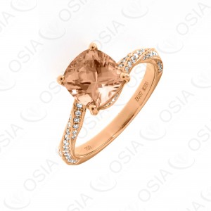 18 KARAT DIAMOND AND GEMSTONE RING