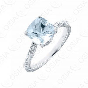 18 KARAT DIAMOND AND GEMSTONE RING