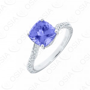 18 KARAT DIAMOND AND GEMSTONE RING