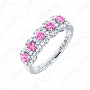 18 KARAT DIAMOND AND GEMSTONE RING