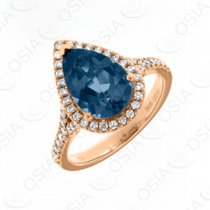 18 KARAT DIAMOND AND GEMSTONE RING
