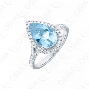 18 KARAT DIAMOND AND GEMSTONE RING