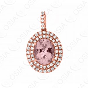 18 KARAT DIAMOND AND GEMSTONE PENDANT