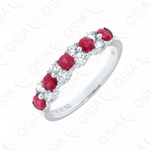 18 KARAT DIAMOND AND GEMSTONE RING
