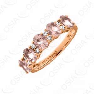 18 KARAT DIAMOND AND GEMSTONE RING
