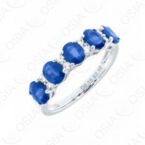 18 KARAT DIAMOND AND GEMSTONE RING