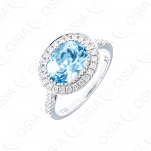 9 KARAT DIAMOND AND GEMSTONE RING