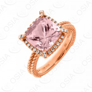 18 KARAT DIAMOND AND GEMSTONE RING