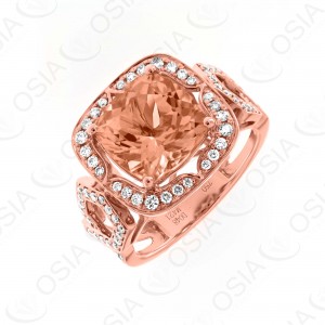 18 KARAT DIAMOND AND GEMSTONE RING