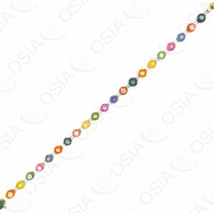 18 KARAT DIAMOND AND GEMSTONE BRACELET