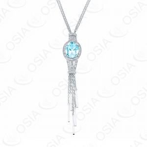 18 KARAT DIAMOND AND GEMSTONE NECKLACE