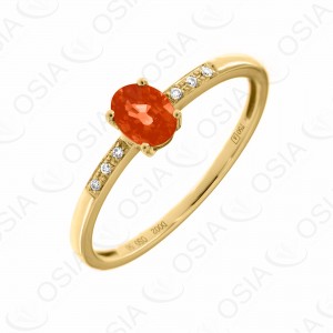 18 KARAT DIAMOND AND GEMSTONE RING