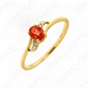 18 KARAT DIAMOND AND GEMSTONE RING