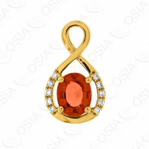 18 KARAT DIAMOND AND GEMSTONE PENDANT