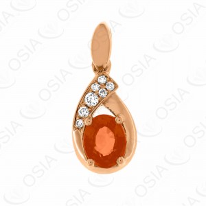 18 KARAT DIAMOND AND GEMSTONE PENDANT