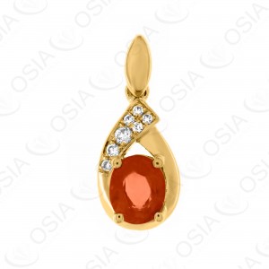 18 KARAT DIAMOND AND GEMSTONE PENDANT