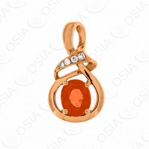 18 KARAT DIAMOND AND GEMSTONE PENDANT