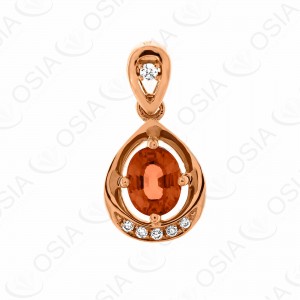 18 KARAT DIAMOND AND GEMSTONE PENDANT