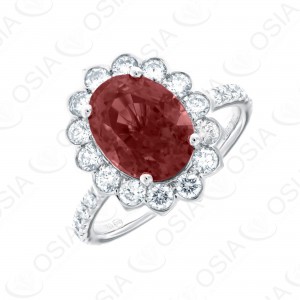 18 KARAT DIAMOND AND GEMSTONE RING