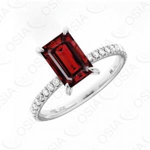 18 KARAT DIAMOND AND GEMSTONE RING