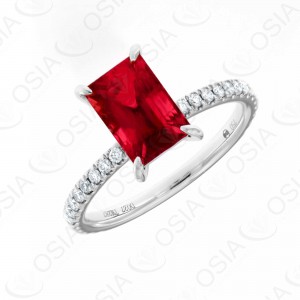 18 KARAT DIAMOND AND GEMSTONE RING