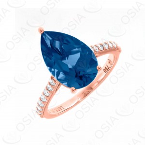 18 KARAT DIAMOND AND GEMSTONE RING