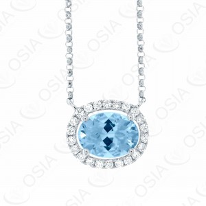 18 KARAT DIAMOND AND GEMSTONE NECKLACE