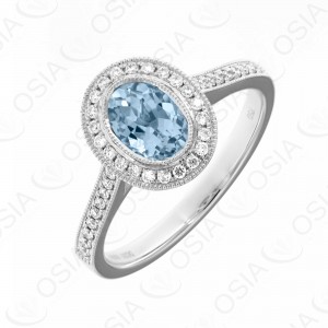 18 KARAT DIAMOND AND GEMSTONE RING