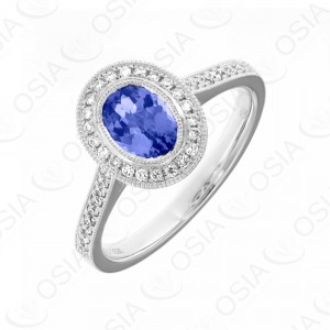 18 KARAT DIAMOND AND GEMSTONE RING