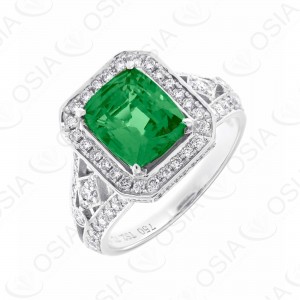 18 KARAT DIAMOND AND GEMSTONE RING