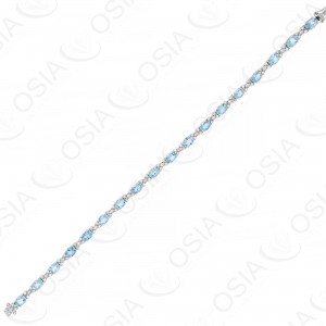 18 KARAT DIAMOND AND GEMSTONE BRACELET