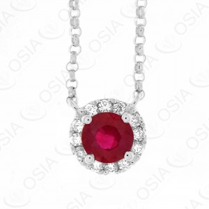 18 KARAT DIAMOND AND GEMSTONE NECKLACE