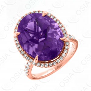 18 KARAT DIAMOND AND GEMSTONE RING