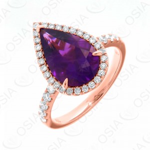 18 KARAT DIAMOND AND GEMSTONE RING