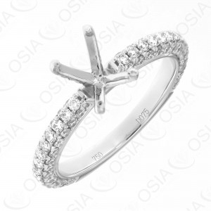 18 KARAT SEMI-MOUNT RING