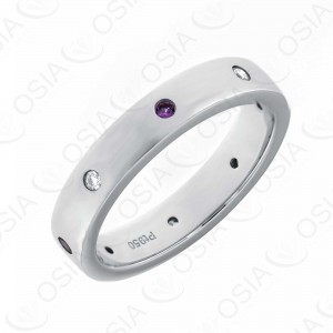 950 PLATINUM AND GEMSTONE RING