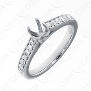 950 PLATINUM SEMI-MOUNT RING