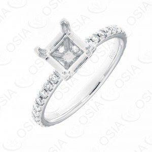 18 KARAT SEMI-MOUNT RING