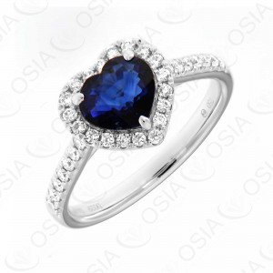 18 KARAT DIAMOND AND GEMSTONE RING