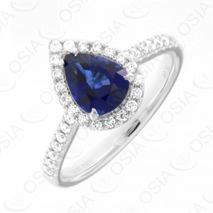 18 KARAT DIAMOND AND GEMSTONE RING