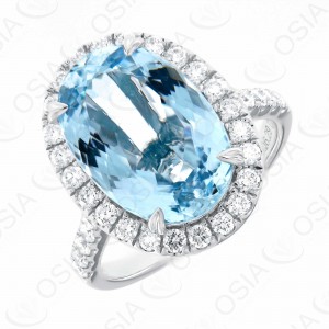 18 KARAT DIAMOND AND GEMSTONE RING