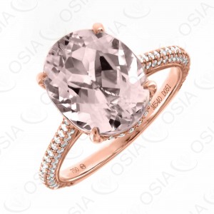 18 KARAT DIAMOND AND GEMSTONE RING