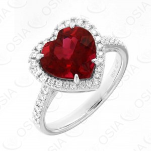 18 KARAT DIAMOND AND GEMSTONE RING