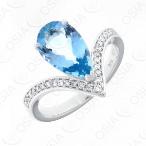 18 KARAT DIAMOND AND GEMSTONE RING