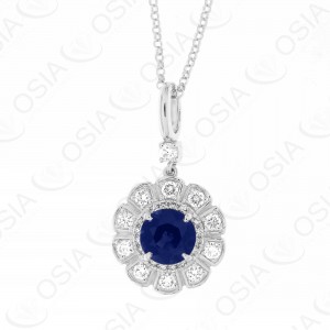 18 KARAT DIAMOND AND GEMSTONE NECKLACE