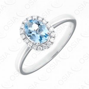 18 KARAT DIAMOND AND GEMSTONE RING