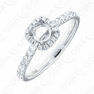 18 KARAT SEMI-MOUNT RING